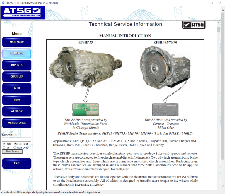 ATSG Automatic Transmission Service Group Repair Manuals