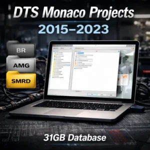 DTS Monaco Projects 2015-2023 31GB Database for AMG, BR, and SMRD automotive programming