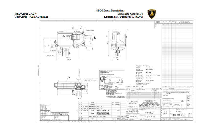 Lamborghini Aventador LB83X OBD Description Service Manuals