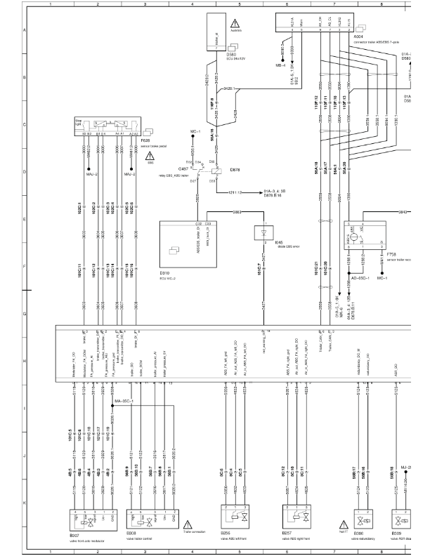 DAF XF/CF Euro 4/5 Series Electrical Wiring Diagram