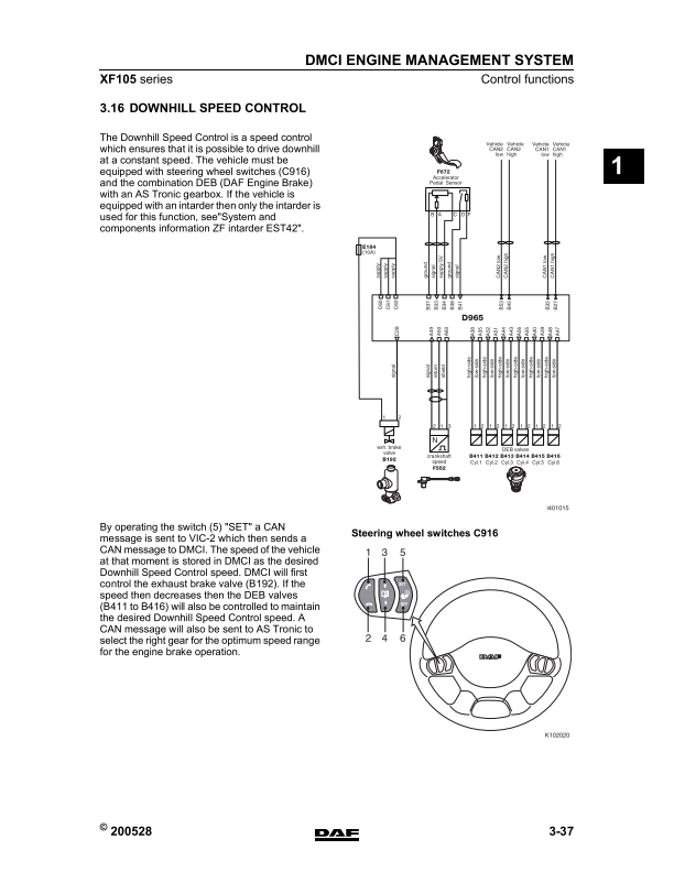 Component Information Dmci Manual, Daf Xf 105 Wiring Diagram Pdf