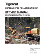 Tigercat X870C LX870C FELLER BUNCHER Service Manual 87062601-87063500 & 87072601-87073500 Serials