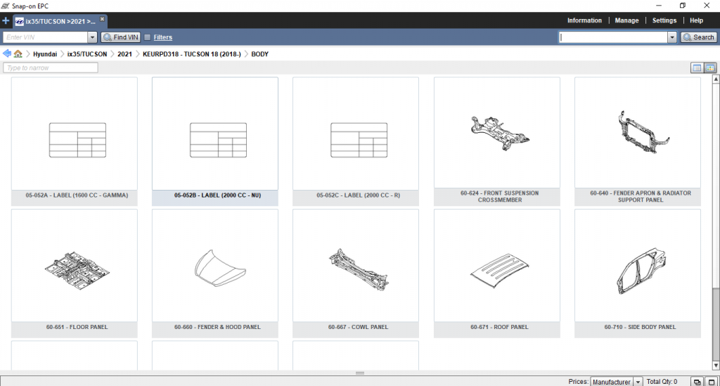 Hyundai Snapon EPC 5 Offline Electronic Parts Catalog For Global