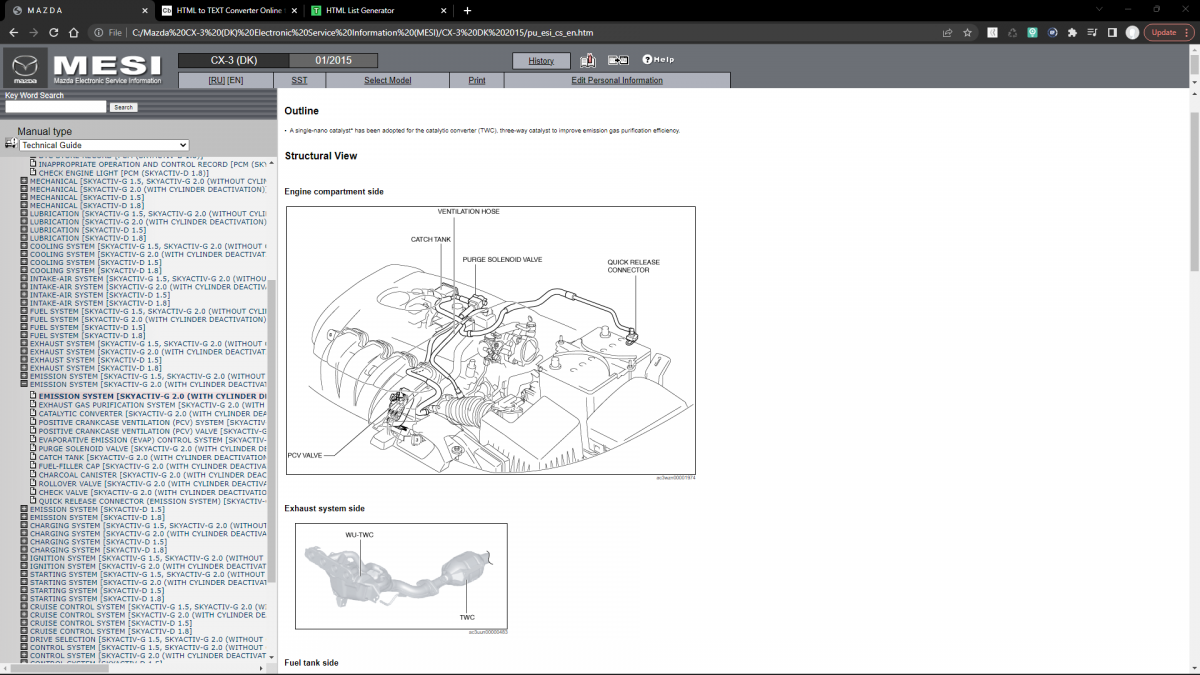 Mazda CX-3 (DK) Electronic Service Information (MESI)-1