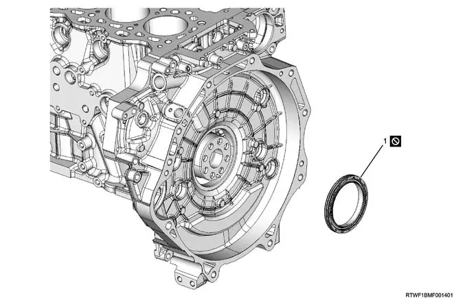 ISUZU MU-X & D-MAX 2017–2019 Workshop Service Repair Manual Crankshaft Rear Oil Seal Installation (RZ4E-TC)