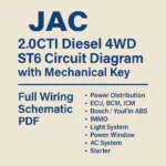 JAC 2.0CTI Diesel 4WD ST6 Circuit Diagram with Mechanical Key | Full Wiring Schematic PDF