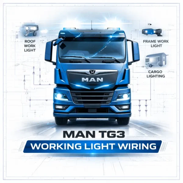 MAN TG3 working light wiring diagram roof frame cargo lighting CAN schematic