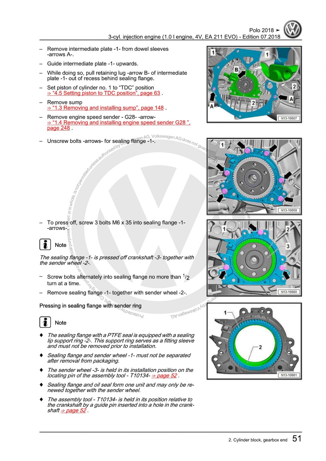 VW 3cyl. injection engine (1.0 l engine, 4V, EA 211 EVO) OEM Manual OBDTotal