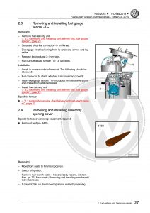 VW Petrol Engines Fuel Supply System OEM Workshop Manual