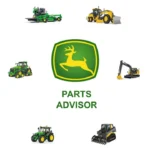 Digital parts catalog in John Deere Parts ADVISOR for the EX330-5 Forester excavator, displaying technical illustrations for hydraulic travel pipings, propel drive, and propel motor components