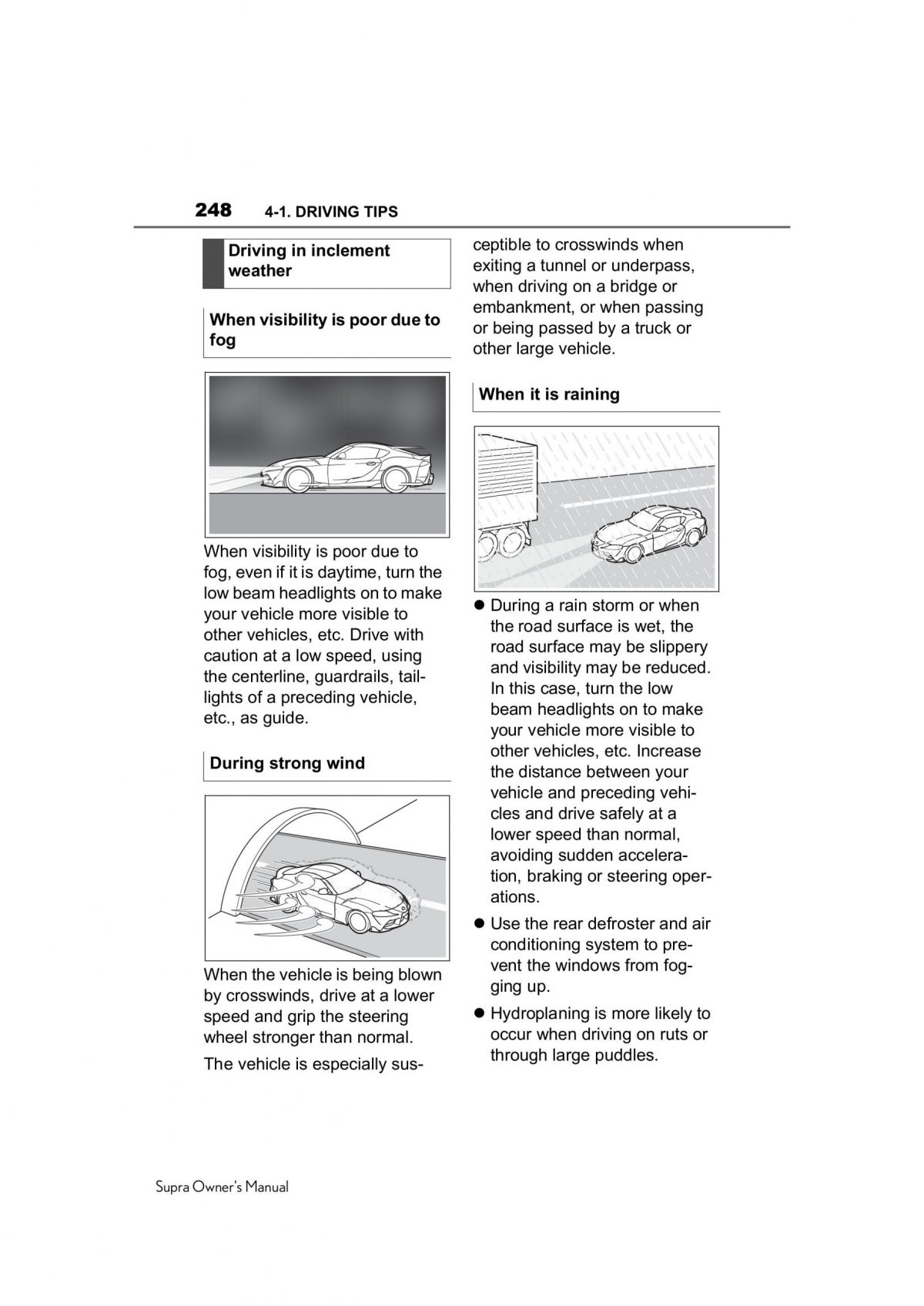 Toyota GR Supra (J29-DB) Owner Manual