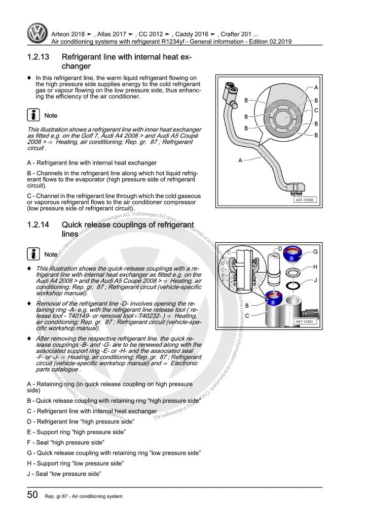 VW Air Conditioning Systems With Refrigerant R1234YF General information Manual OBDTotal