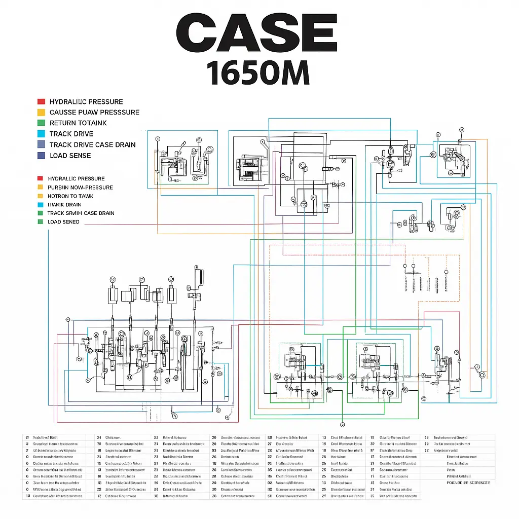 CASE CRAWLER DOZER 1650M Hydraulic Schematic CASE CRAWLER DOZER 1650M Hydraulic Schematic