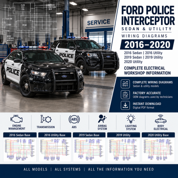 Ford Police Interceptor Sedan Utility wiring diagrams 2016 2019 2020 electrical schematics