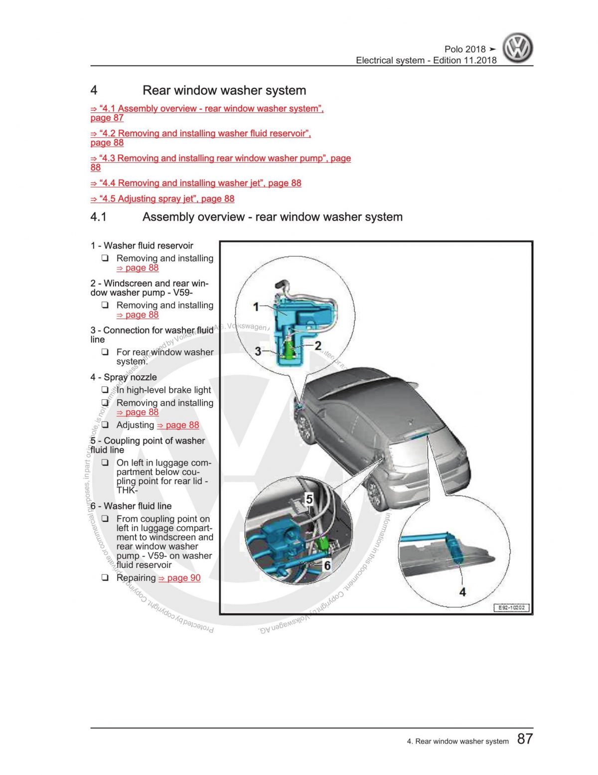 VW Polo (AW-BZ) Electrical System Workshop Manual