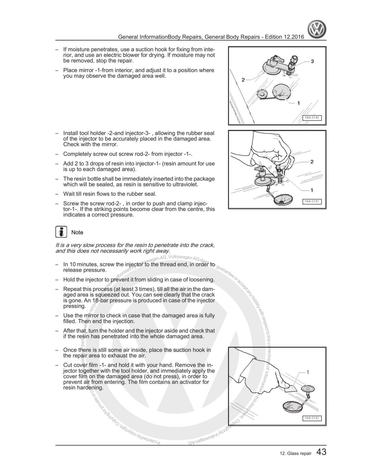 VW Transporter General Body Repairs Workshop Manual