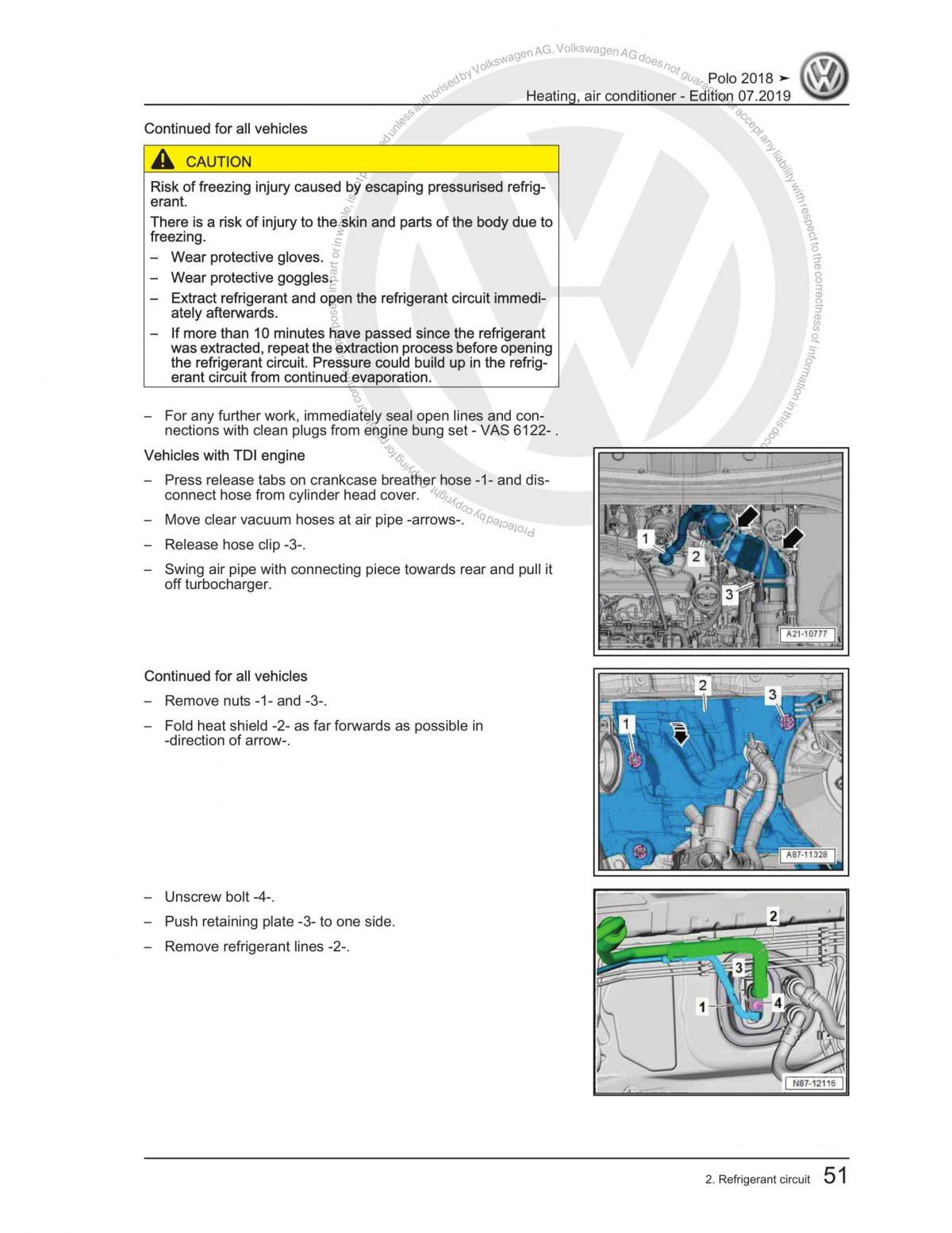 VW Polo (AW-BZ) Heating & Air Conditioner Repair Workshop Manual
