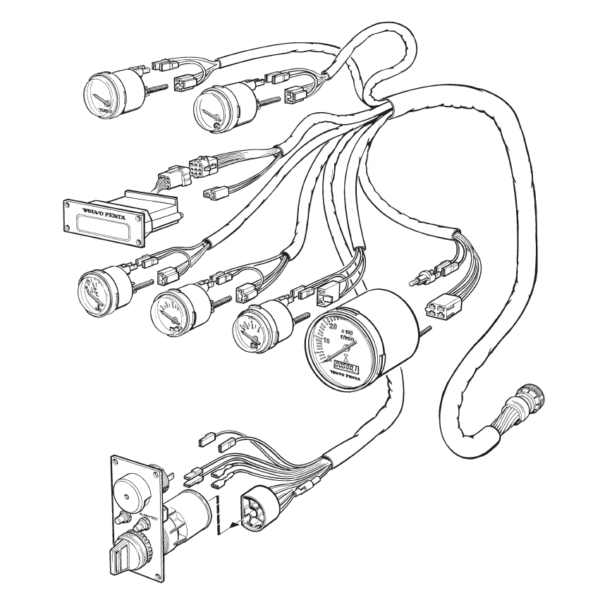 Volvo Penta Marine & Industrial Engine (61, 62, 63, 71, 72, 73, 74-series) Wiring Diagrams Manual