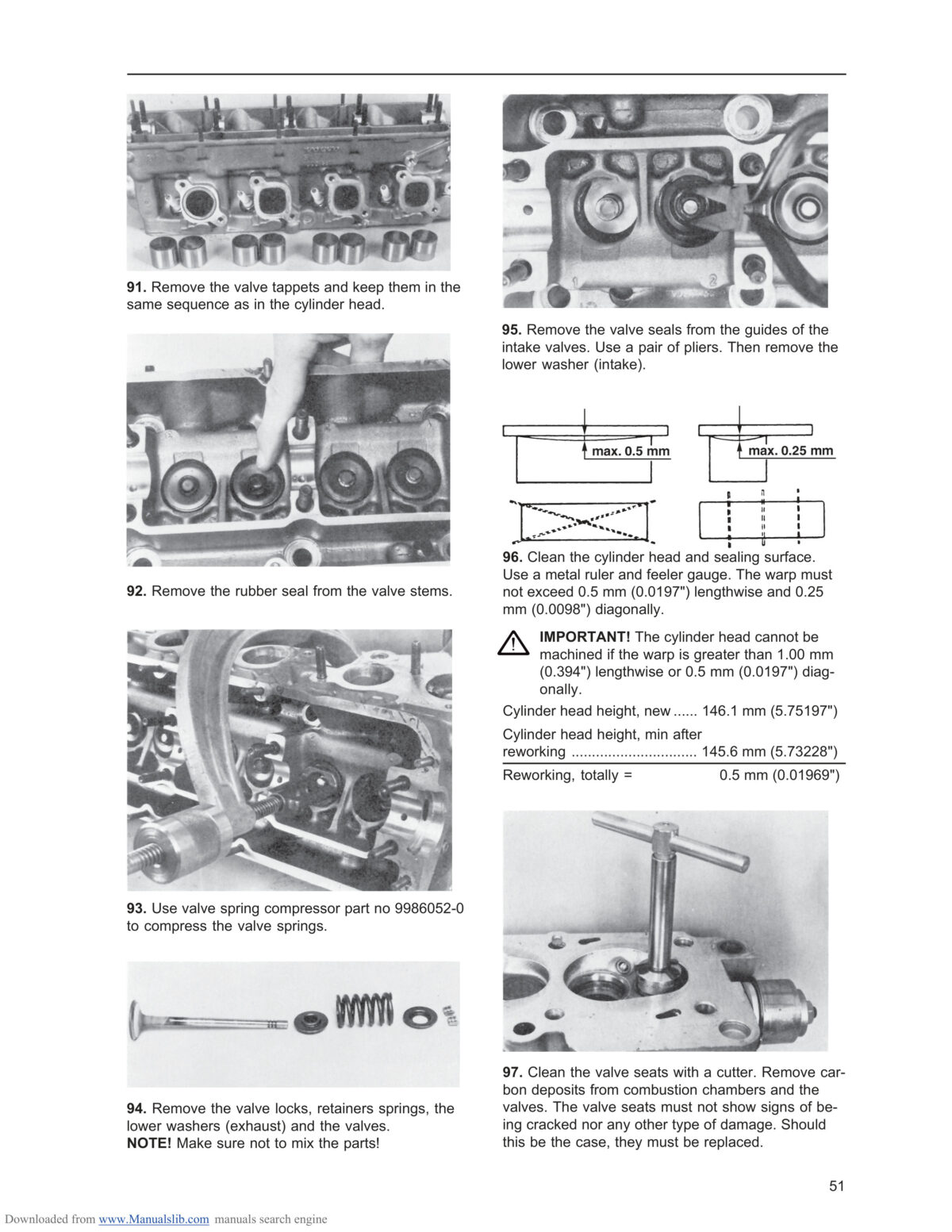 Volvo Penta Marine Engine (230, 250, 251DOHC, AQ131, AQ151, AQ171) Workshop Manual