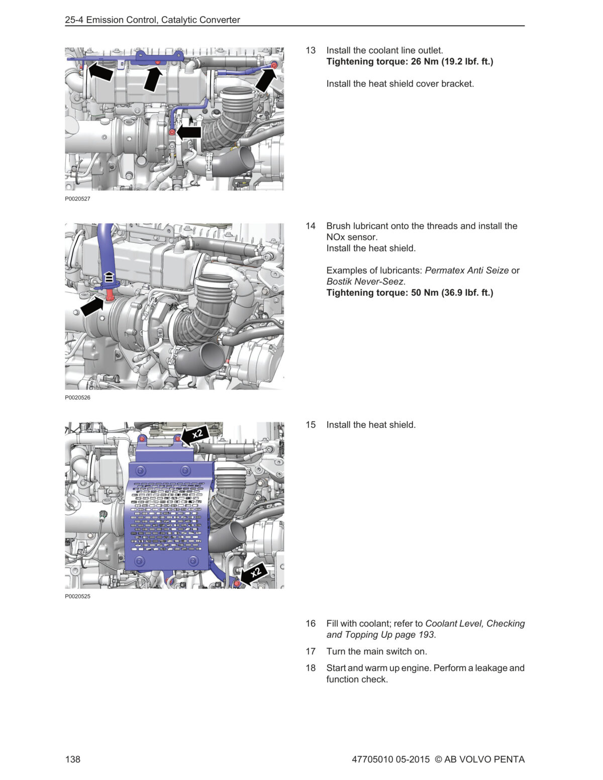 Volvo Penta Marine & Industrial Engine Group 21-26 (TAD570-2VE, TAD870-3VE) Workshop Manual (Tightening Torque)