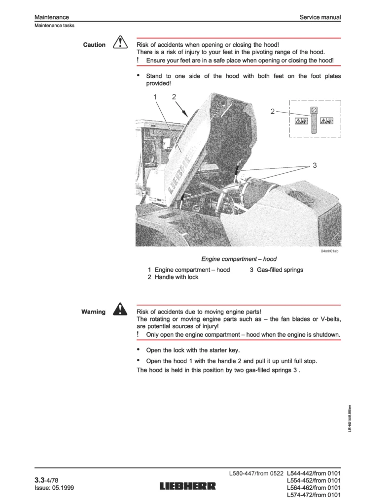L564 Liebherr loader electrical and hydraulic wiring diagrams