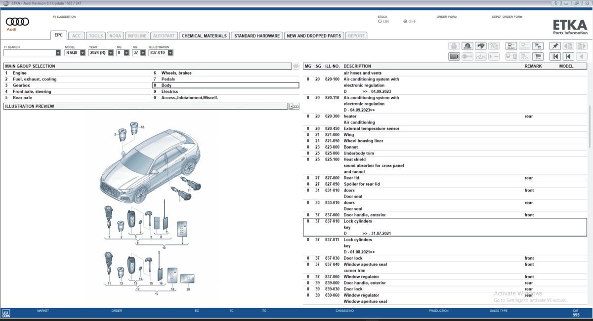 VAG ETKA Electronic Parts Catalog Offline for Volkswagen, Audi, Škoda, SEAT