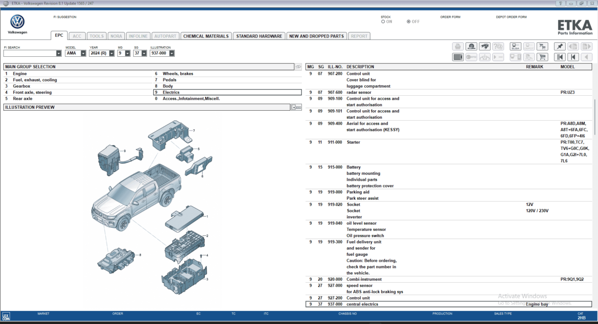 VAG ETKA Electronic Parts Catalog Offline for Volkswagen, Audi, Škoda, SEAT