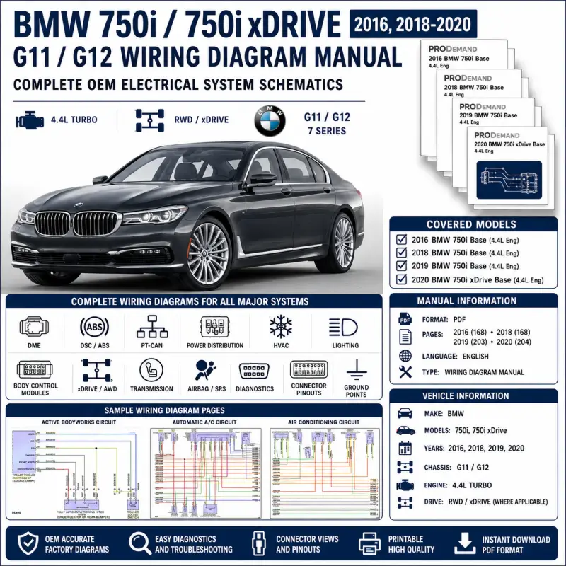 bmw-750i-750i-xdrive-g11-g12-2016-2020-wiring-diagram-manual BMW 750i and 750i xDrive G11 G12 2016, 2018-2020 wiring diagram manual PDF for 4.4L turbo electrical systems, DME, DSC, PT-CAN, xDrive, power distribution, and OEM circuit schematics