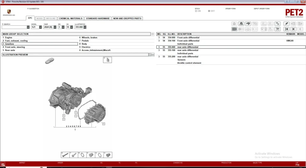 Porsche PET2 PTKA Electronic Parts Catalog Offline