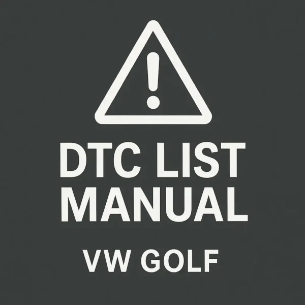 VW Golf 7 Diagnostic Trouble Code (DTC) List Manual PDF (Edition 01.2018)