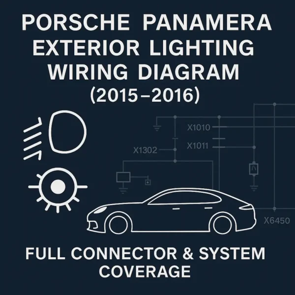 Porsche Panamera Exterior Lighting Wiring Diagram (2015–2016)