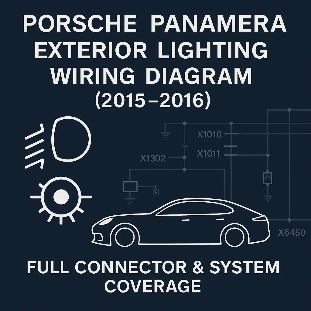 Porsche Panamera Exterior Lighting Wiring Diagram (2015–2016)