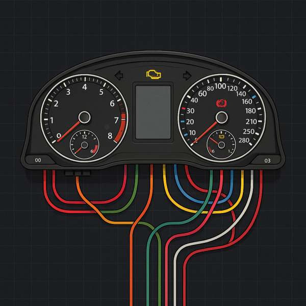 Volkswagen Caddy 1.6 CR TDI (CAYE) 2011–2015 Wiring Diagram Instrument Cluster