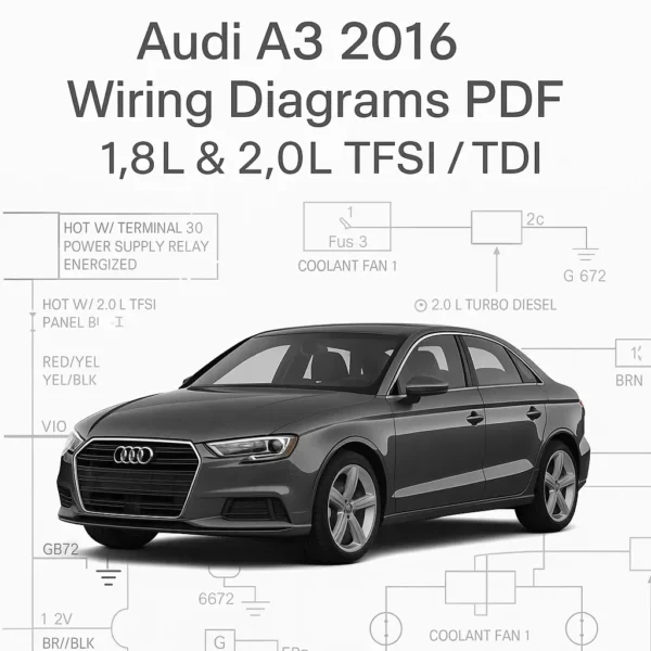 Audi A3 Premium 2016 Wiring Diagrams PDF 1.8L & 2.0L TFSI TDI