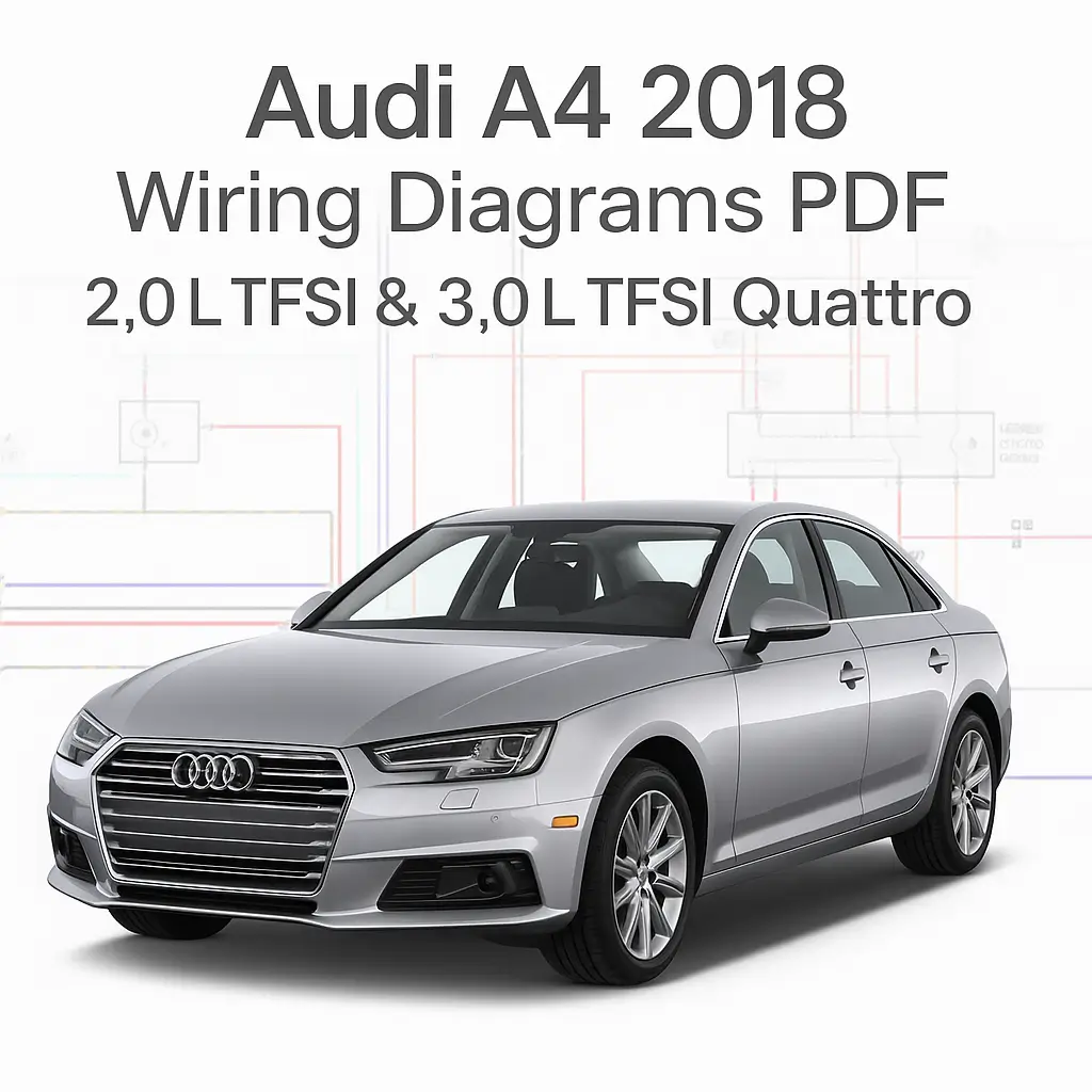 Audi A4 2018 Wiring Diagrams PDF Audi A4 2018 Wiring Diagrams PDF | 2.0L TFSI & 3.0L TFSI Quattro - Image 1