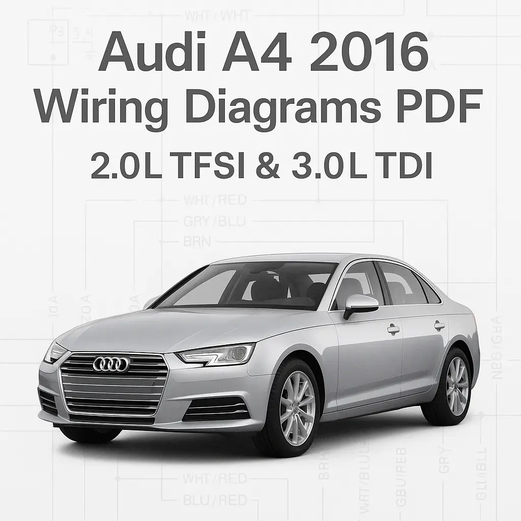 Audi A4 Premium Plus 2016 Wiring Diagrams PDF 2.0L TFSI & 3.0L TDI Audi A4 Premium Plus 2016 Wiring Diagrams PDF | 2.0L TFSI & 3.0L TDI - Image 1