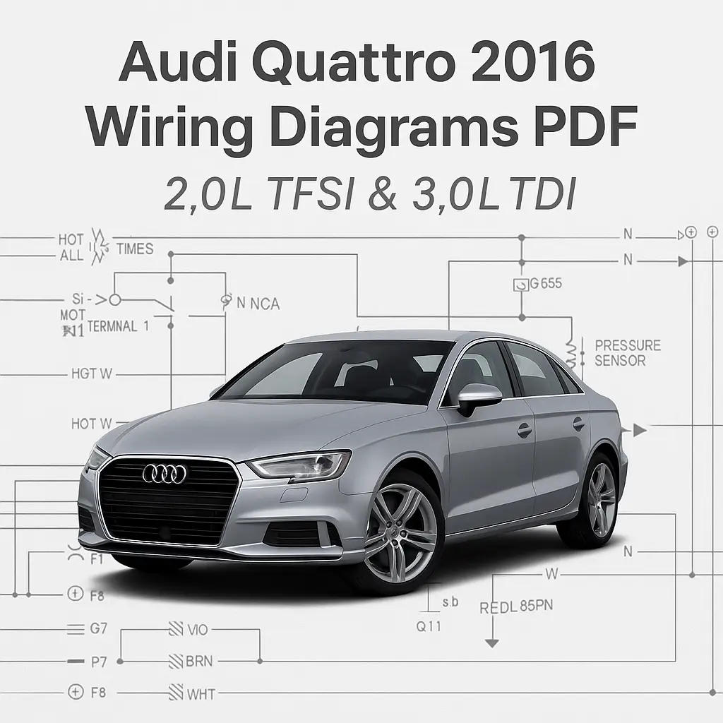 Audi Quattro Premium 2016 Wiring Diagrams PDF 2.0L TFSI & 3.0L TDI Audi Quattro Premium 2016 Wiring Diagrams PDF 2.0L TFSI & 3.0L TDI
