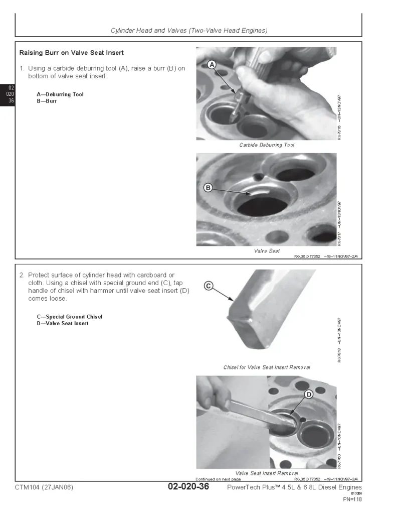 John Deere PowerTech 4.5 L & 6.8 L PowerTech Plus 4.5 L & 6.8 L Diesel Engines Service Manual CTM104 Base Engine