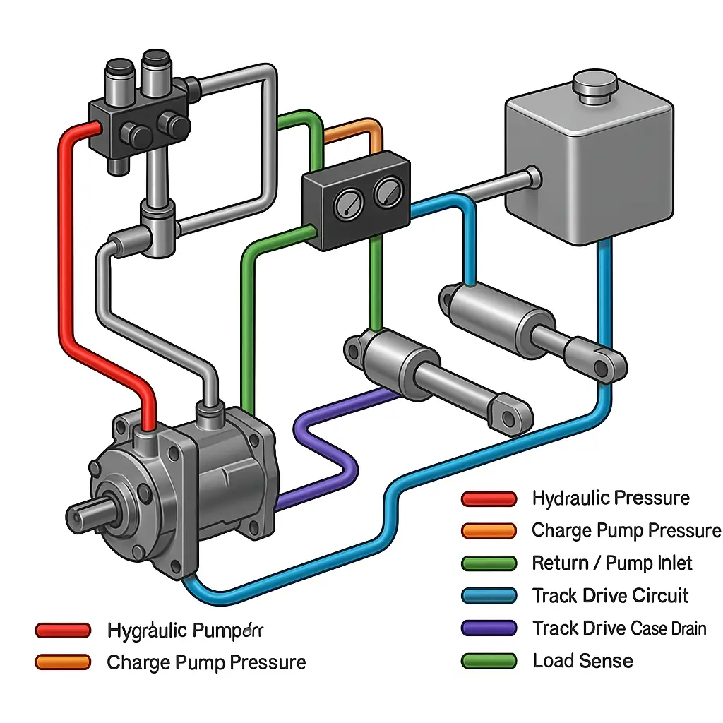 CASE 1150M Hydraulic Schematic – Factory Hydraulic Circuit Diagram for Crawler Dozer CASE 1150M Hydraulic Schematic – Factory Hydraulic Circuit Diagram for Crawler Dozer