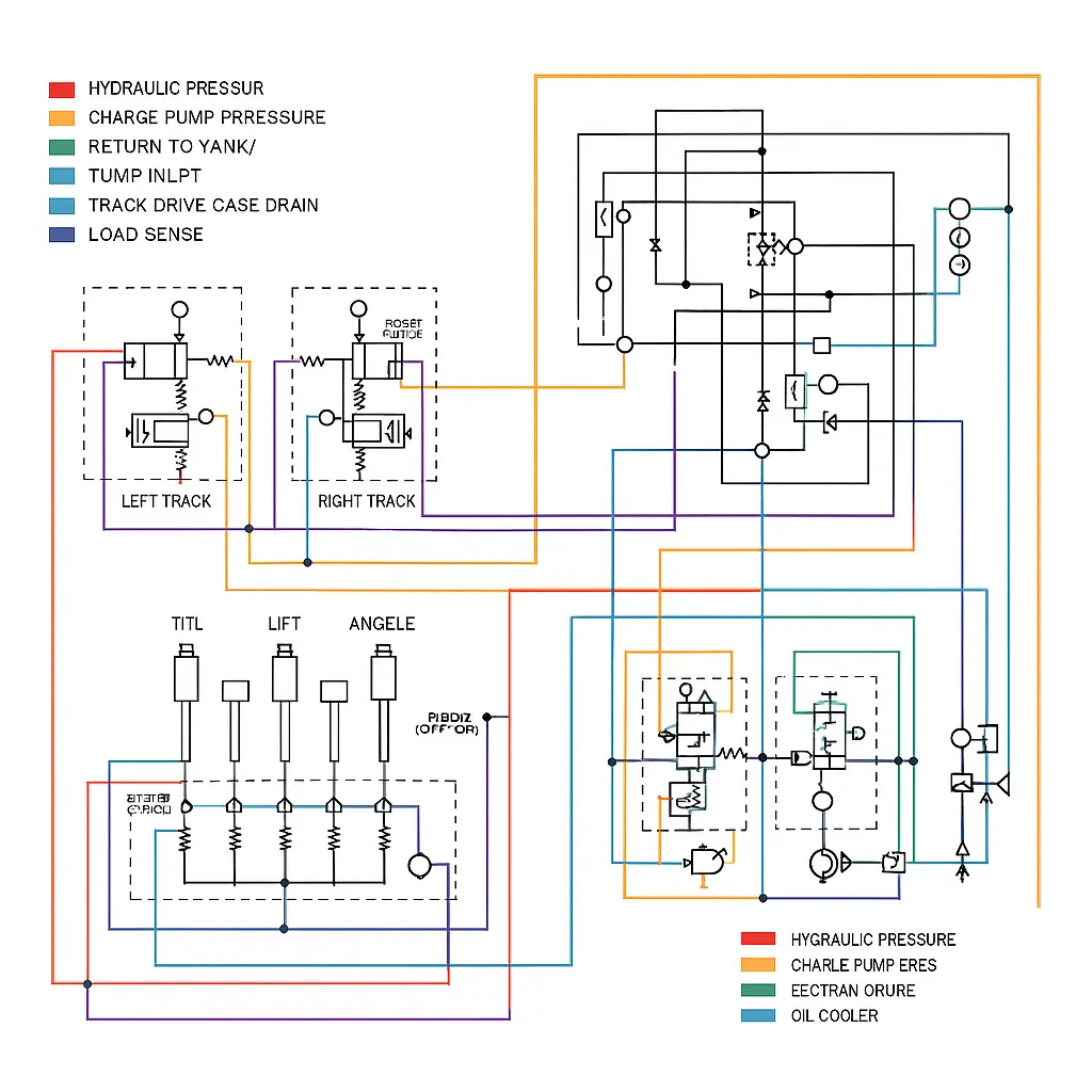 CASE CRAWLER DOZER 2050M Hydraulic Schematic CASE CRAWLER DOZER 2050M Hydraulic Schematic