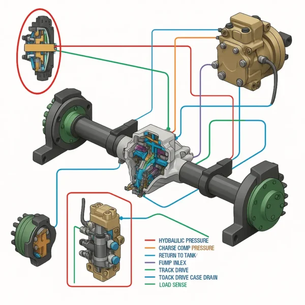 CASE CRAWLER DOZER D150C Hydraulic Schematic