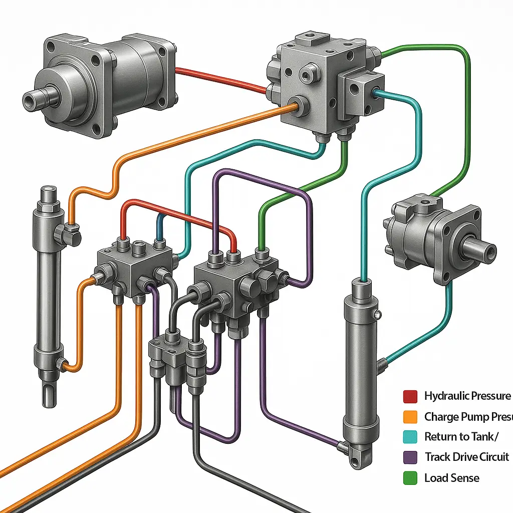CASE D125C Hydraulic Schematic – Factory Hydraulic Circuit Diagram for Crawler Dozer CASE D125C Hydraulic Schematic – Factory Hydraulic Circuit Diagram for Crawler Dozer