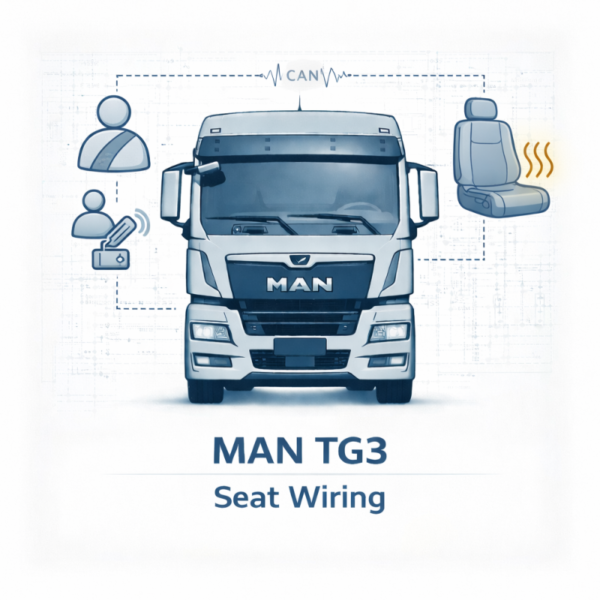 MAN TG3 seat wiring diagram heating occupancy sensor belt signal CAN schematic