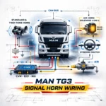 MAN TG3 signal horn wiring diagram air horn solenoid steering switch CAN schematic