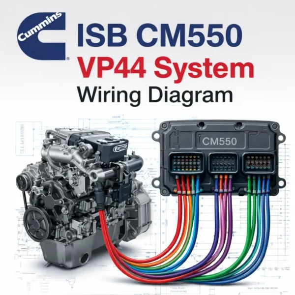 Cummins ISB CM550 wiring diagram VP44 ECM pinout sensor diesel engine schematic blueprint