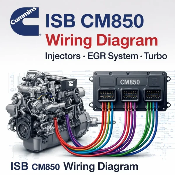 Cummins ISB CM850 wiring diagram ECM pinout injector EGR turbo sensor schematic blueprint