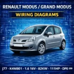 Renault Modus / Grand Modus 2009 Wiring Diagrams (J77) – K4M801 1.6 16V 82kW Electrical Schematics | DP0 Transmission