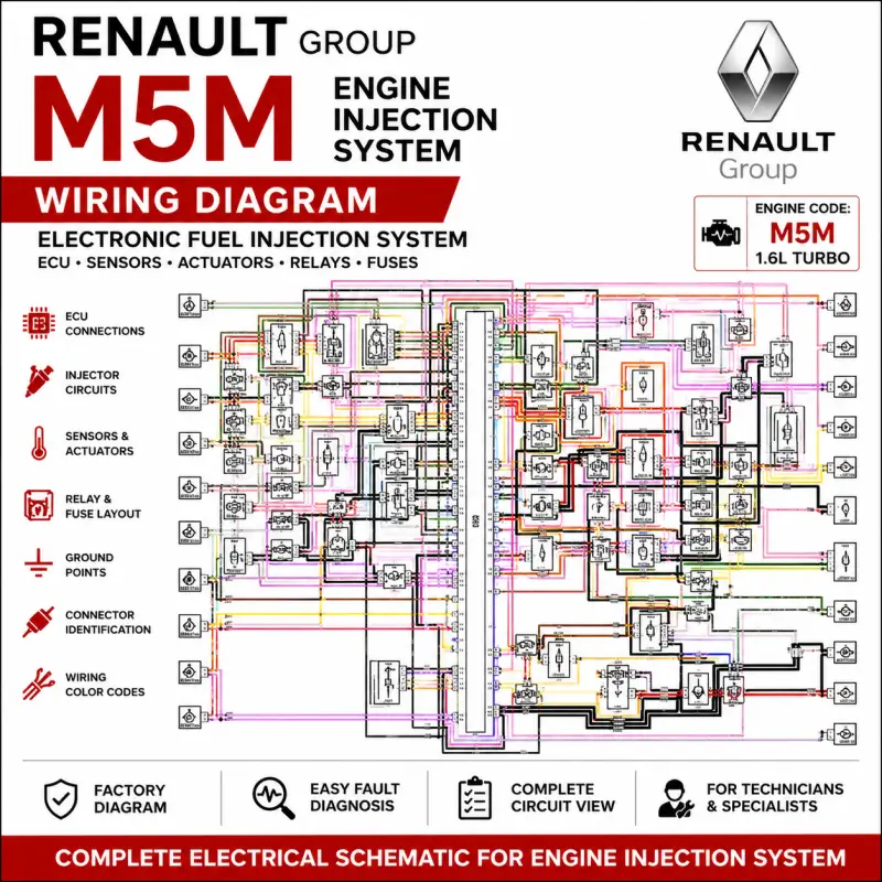 renault-m5m-engine-injection-wiring-diagram Renault M5M engine injection wiring diagram ECU sensor injector schematic