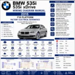 BMW 535i F10 2015 wiring diagram manual PT CAN DME DSC electrical schematics