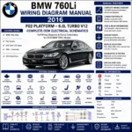 BMW 760Li F02 2016 wiring diagram manual PDF for 6.0L turbo V12 electrical system, DME, DSC, PT-CAN, power distribution, and OEM circuit schematics